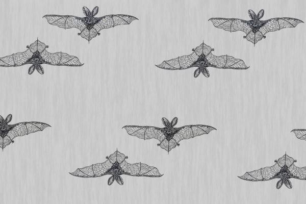 Hand drawn wallpaper design featuring BATS